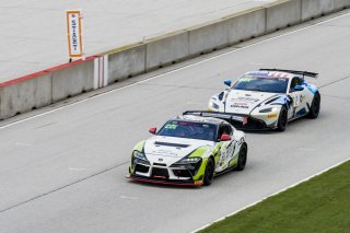 #69 Toyota GR Supra GT4 of Todd Coleman, Smooge Racing, GT America Powered by AWS, GT4, #2  Aston Martin Vantage AMR GT4 of  Jason Bell, GMG Racing, SRO America, Road America, Elkhart Lake, WI, August 2022
 | Brian Cleary/SRO