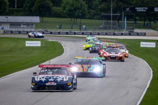 #032 Porsche 911 GT3-R (991.ii) of Kyle Washington, GMG Racing, GT America Powered by AWS, SRO3, SRO America, Road America, Elkhart Lake, WI, August 2022
 | Regis Lefebure/SRO