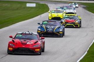 #50 Aston Martin Vantage GT4 of Ross Chouest, Chouest Povoledo Racing, GT America Powered by AWS, GT4, SRO America, Road America, Elkhart Lake, WI, August 2022
 | Regis Lefebure/SRO