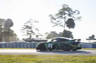 #3 Porsche Cayman GT4 CLUBSPORT-MR of Andy Pilgrim Regal Motorsports LLC/Bartone Bros, GT America Powered by AWS, GT4, SRO America, Sebring International Raceway, Sebring, FL, September 2021.
 | Brian Cleary/SRO