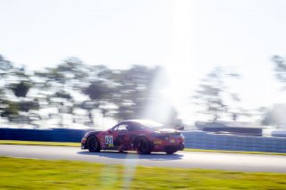 #427 Porsche 718 Cayman GT4 CLUBSPORT MR of Anthony Bartone, Regal Motorsports LLC/Bartone Bros, GT America Powered by AWS, GT4, SRO America, Sebring International Raceway, Sebring, FL, September 2021.
 | Brian Cleary/SRO
