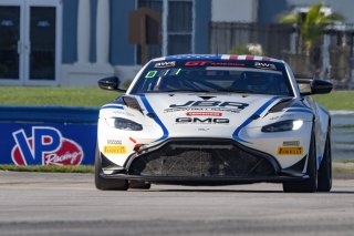 #2  Aston Martin Vantage AMR GT4 of  Jason Bell, GMG Racing, GT America Powered by AWS, GT4, SRO America, Sebring International Raceway, Sebring, FL, September 2021.
 | Brian Cleary/SRO