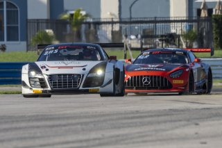 #27 Audi R8 LMS of Jason Daskalos, Daskolas Motorsports, GT America Powered by AWS, SRO3, SRO America, Sebring International Raceway, Sebring, FL, September 2021.
 | Brian Cleary/SRO
