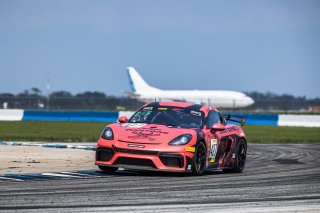 #427 Porsche 718 Cayman GT4 CLUBSPORT MR of Anthony Bartone, Regal Motorsports LLC/Bartone Bros, GT America Powered by AWS, GT4, SRO America, Sebring International Raceway, Sebring, FL, September 2022.
 | Fabian Lagunas/SRO             