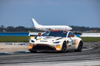 #8  Aston Martin Vantage AMR GT4 of Elias Sabo, Flying Lizard Motorsports, GT America Powered by AWS, GT4, SRO America, Sebring International Raceway, Sebring, FL, September 2022.
 | Fabian Lagunas/SRO             