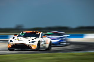 #8  Aston Martin Vantage AMR GT4 of Elias Sabo, Flying Lizard Motorsports, GT America Powered by AWS, GT4, SRO America, Sebring International Raceway, Sebring, FL, September 2022.
 | Fabian Lagunas/SRO             