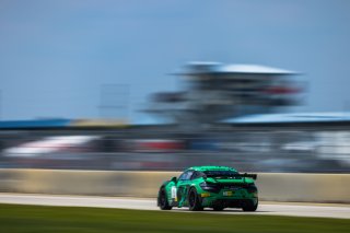 #3 Porsche Cayman GT4 CLUBSPORT-MR of Andy Pilgrim Regal Motorsports LLC/Bartone Bros, GT America Powered by AWS, GT4, SRO America, Sebring International Raceway, Sebring, FL, September 2022.
 | Fabian Lagunas/SRO             