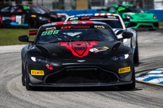 #50 Aston Martin Vantage GT4 of Ross Chouest, Chouest Povoledo Racing, GT America Powered by AWS, GT4, SRO America, Sebring International Raceway, Sebring, FL, September 2022.
 | Fabian Lagunas/SRO             