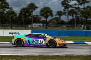 #88 Lamborghini Huracan GT3 of Jason Harward, Zelus Motorsports, GT America Powered by AWS, SRO3, SRO America, Sebring International Raceway, Sebring, FL, September 2022.
 | SRO Motorsports Group