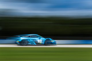 #3 Porsche Cayman GT4 CLUBSPORT-MR of Andy Pilgrim Regal Motorsports LLC/Bartone Bros, GT America Powered by AWS, GT4, SRO America, Sebring International Raceway, Sebring, FL, September 2022.
 | SRO Motorsports Group