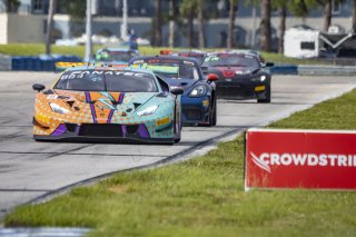 #88 Lamborghini Huracan GT3 of Jason Harward, Zelus Motorsports, GT America Powered by AWS, SRO3, SRO America, Sebring International Raceway, Sebring, FL, September 2022.
 | Brian Cleary/SRO  