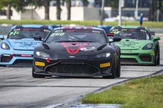 #50 Aston Martin Vantage GT4 of Ross Chouest, Chouest Povoledo Racing, GT America Powered by AWS, GT4, SRO America, Sebring International Raceway, Sebring, FL, September 2022.
 | Brian Cleary/SRO  