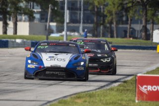 #15 Aston Martin Vantage AMR GT4 of Bryan Putt, BSport Racing, GT America Powered by AWS, GT4, SRO America, Sebring International Raceway, Sebring, FL, September 2022.
 | Brian Cleary/SRO  