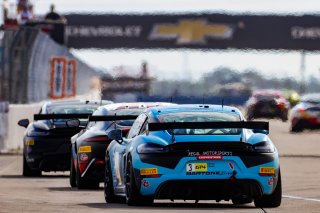 #3 Porsche Cayman GT4 CLUBSPORT-MR of Andy Pilgrim Regal Motorsports LLC/Bartone Bros, GT America Powered by AWS, GT4, SRO America, Sebring Int’l Raceway, Sebring Florida, September 2022
 | Regis Lefebure/SRO