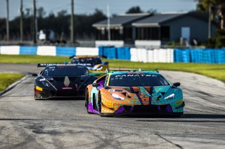 #88 Lamborghini Huracan GT3 of Jason Harward and Madison Snow, Zelus Motorsports, GT World Challenge America, Pro-Am, SRO America, Sebring International Raceway, Sebring, FL, September 2022.
 | Fabian Lagunas/SRO             