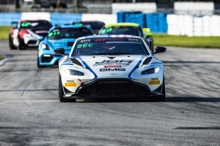 #2  Aston Martin Vantage AMR GT4 of  Jason Bell, GMG Racing, GT America Powered by AWS, GT4, SRO America, Sebring International Raceway, Sebring, FL, September 2022.
 | Fabian Lagunas/SRO             