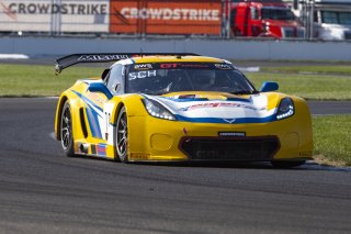 #70 Callaway Corvette C7 GT3 of Mirco Shultis, Mishumotors, GT America Powered by AWS, SRO3, SRO America, Indianapolis Motor Speedway, Indianapolis, Indiana, Oct 2022.
 | Brian Cleary/SRO