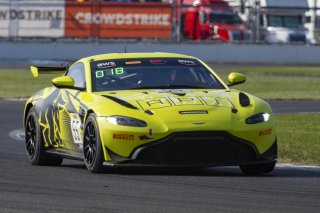 #55 Aston Martin Vantage GT4 of Moisey Uretsky, Accelerating Performance, GT America Powered by AWS, GT4, SRO America, Indianapolis Motor Speedway, Indianapolis, Indiana, Oct 2022.
 | Brian Cleary/SRO