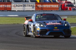 #99 Porsche 718 Cayman GT4 RS Clubsport of Robb Holland, Rotek Racing, GT America Powered by AWS, GT4, SRO America, Indianapolis Motor Speedway, Indianapolis, Indiana, Oct 2022.
 | Brian Cleary/SRO