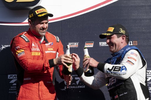 #50 Aston Martin Vantage GT4 of Ross Chouest, Chouest Povoledo Racing, GT America Powered by AWS, GT4, SRO America, Indianapolis Motor Speedway, Indianapolis, Indiana, Oct 2022.
 | Brian Cleary/SRO