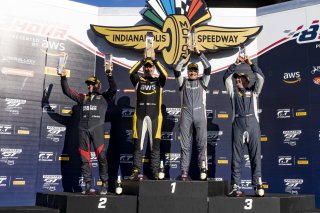 #04 Mercedes-AMG GT3 of George Kurtz, Riley Motorsports, GT America Powered by AWS, SRO3, #58 Audi R8 LMS GT2 of CJ Moses, GMG Racing, GT2, SRO America, Indianapolis Motor Speedway, Indianapolis, Indiana, Oct 2022.
 | Brian Cleary/SRO