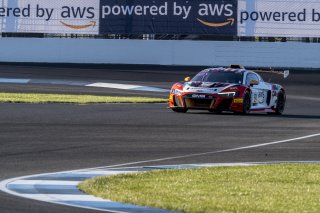 #58 Audi R8 LMS GT2 of CJ Moses, GMG Racing, GT America Powered by AWS, GT2, SRO America, Indianapolis Motor Speedway, Indianapolis, Indiana, Oct 2022.
 | Brian Cleary/SRO