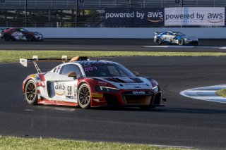 #58 Audi R8 LMS GT2 of CJ Moses, GMG Racing, GT America Powered by AWS, GT2, SRO America, Indianapolis Motor Speedway, Indianapolis, Indiana, Oct 2022.
 | Brian Cleary/SRO