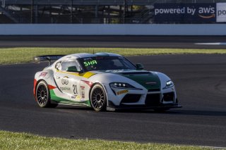 #21 Toyota GR Supra GT4 of Nick Shanny, Accelerating Performance, GT America Powered by AWS, GT4, SRO America, Indianapolis Motor Speedway, Indianapolis, Indiana, Oct 2022.
 | Brian Cleary/SRO