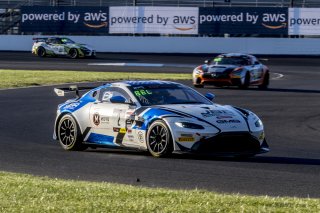 #2  Aston Martin Vantage AMR GT4 of  Jason Bell, GMG Racing, GT America Powered by AWS, GT4, SRO America, Indianapolis Motor Speedway, Indianapolis, Indiana, Oct 2022.
 | Brian Cleary/SRO