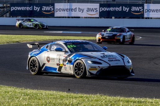 #2  Aston Martin Vantage AMR GT4 of  Jason Bell, GMG Racing, GT America Powered by AWS, GT4, SRO America, Indianapolis Motor Speedway, Indianapolis, Indiana, Oct 2022.
 | Brian Cleary/SRO