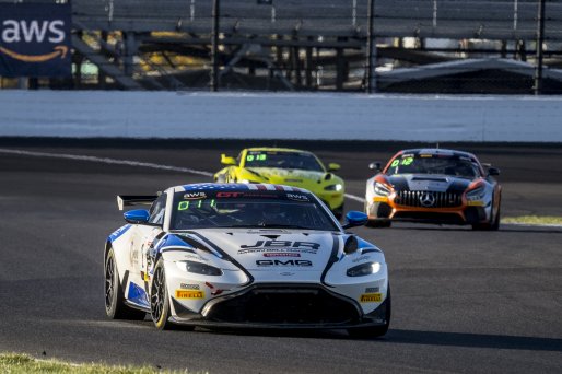 #2  Aston Martin Vantage AMR GT4 of  Jason Bell, GMG Racing, GT America Powered by AWS, GT4, SRO America, Indianapolis Motor Speedway, Indianapolis, Indiana, Oct 2022.
 | Brian Cleary/SRO