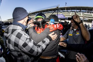 #50 Aston Martin Vantage GT4 of Ross Chouest, Chouest Povoledo Racing, GT America Powered by AWS, GT4, SRO America, Indianapolis Motor Speedway, Indianapolis, Indiana, Oct 2022.
 | Brian Cleary/SRO