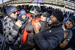 #50 Aston Martin Vantage GT4 of Ross Chouest, Chouest Povoledo Racing, GT America Powered by AWS, GT4, SRO America, Indianapolis Motor Speedway, Indianapolis, Indiana, Oct 2022.
 | Brian Cleary/SRO
