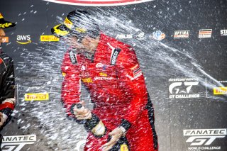 #50 Aston Martin Vantage GT4 of Ross Chouest, Chouest Povoledo Racing, GT America Powered by AWS, GT4, SRO America, Indianapolis Motor Speedway, Indianapolis, Indiana, Oct 2022.
 | Brian Cleary/SRO