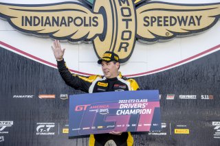 #58 Audi R8 LMS GT2 of CJ Moses, GMG Racing, GT America Powered by AWS, GT2, SRO America, Indianapolis Motor Speedway, Indianapolis, Indiana, Oct 2022.
 | Brian Cleary/SRO