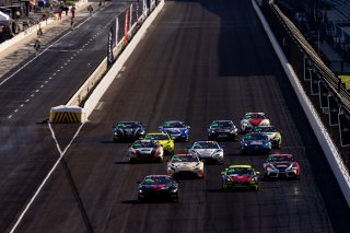 #50 Aston Martin Vantage GT4 of Ross Chouest, Chouest Povoledo Racing, GT America Powered by AWS, GT4, SRO America, Indianapolis Motor Speedway, Indianapolis, Indiana, Oct 2022.
 | Regis Lefebure/SRO