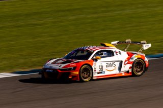#58 Audi R8 LMS GT2 of CJ Moses, GMG Racing, GT America Powered by AWS, GT2, SRO America, Indianapolis Motor Speedway, Indianapolis, Indiana, Oct 2022.
 | Regis Lefebure/SRO