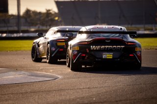 #50 Aston Martin Vantage GT4 of Ross Chouest, Chouest Povoledo Racing, GT America Powered by AWS, GT4, SRO America, Indianapolis Motor Speedway, Indianapolis, Indiana, Oct 2022.
 | Regis Lefebure/SRO    