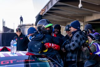 #50 Aston Martin Vantage GT4 of Ross Chouest, Chouest Povoledo Racing, GT America Powered by AWS, GT4, SRO America, Indianapolis Motor Speedway, Indianapolis, Indiana, Oct 2022.
 | Regis Lefebure/SRO    