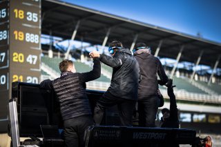 #50 Aston Martin Vantage GT4 of Ross Chouest, Chouest Povoledo Racing, GT America Powered by AWS, GT4, SRO America, Indianapolis Motor Speedway, Indianapolis, Indiana, Oct 2022.
 | Fabian Lagunas/SRO        