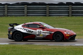 #50 Aston Martin Vantage GT4 of Ross Chouest, Chouest Povoledo Racing, GT America Powered by AWS, GT4, SRO America, NOLA Motorsports Park, New Orleans, LA, April 2023.
 | Brian Cleary/SRO