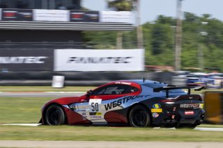 #50 Aston Martin Vantage GT4 of Ross Chouest, Chouest Povoledo Racing, GT America Powered by AWS, GT4, SRO America, NOLA Motorsports Park, New Orleans, LA, April 2023.
 | Brian Cleary/SRO