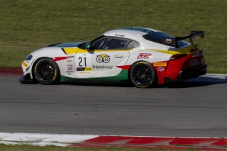 #21 Toyota Gazoo Racing GR Supra GT4 of Nicholas Shanny, Carrus Callas Raceteam, GT America Powered by AWS, GT4, SRO America, NOLA Motorsports Park, New Orleans, LA, April 2023.
 | Brian Cleary/SRO