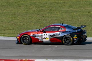 #50 Aston Martin Vantage GT4 of Ross Chouest, Chouest Povoledo Racing, GT America Powered by AWS, GT4, SRO America, NOLA Motorsports Park, New Orleans, LA, April 2023.
 | Brian Cleary/SRO