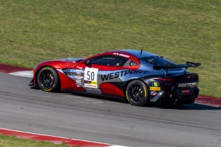 #50 Aston Martin Vantage GT4 of Ross Chouest, Chouest Povoledo Racing, GT America Powered by AWS, GT4, SRO America, NOLA Motorsports Park, New Orleans, LA, April 2023.
 | Brian Cleary/SRO