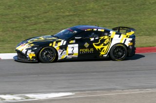 #2 Aston Martin Vantage AMR GT4 of Jason Bell, Flying Lizard Motorsports, GT America Powered by AWS, GT4, SRO America, NOLA Motorsports Park, New Orleans, LA, April 2023.
 | Brian Cleary/SRO