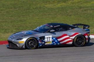 #77 Aston Martin Vantage AMR GT4 of Paul Keebler, TR3 Racing, GT America Powered by AWS, GT4, SRO America, NOLA Motorsports Park, New Orleans, LA, April 2023.
 | Brian Cleary/SRO