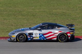 #77 Aston Martin Vantage AMR GT4 of Paul Keebler, TR3 Racing, GT America Powered by AWS, GT4, SRO America, NOLA Motorsports Park, New Orleans, LA, April 2023.
 | Brian Cleary/SRO