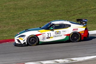 #21 Toyota Gazoo Racing GR Supra GT4 of Nicholas Shanny, Carrus Callas Raceteam, GT America Powered by AWS, GT4, SRO America, NOLA Motorsports Park, New Orleans, LA, April 2023.
 | Brian Cleary/SRO