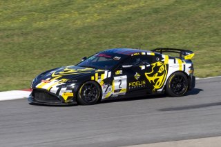 #2 Aston Martin Vantage AMR GT4 of Jason Bell, Flying Lizard Motorsports, GT America Powered by AWS, GT4, SRO America, NOLA Motorsports Park, New Orleans, LA, April 2023.
 | Brian Cleary/SRO